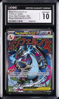 2025 POKEMON #023 MEGA CHARIZARD X EX CGC 10 GEM MINT - Image 1
