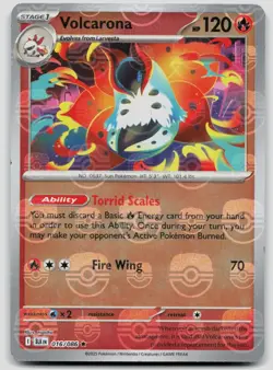 Volcarona (Master Ball Pattern) 016/086 Black Bolt Pokemon NM - Image 1
