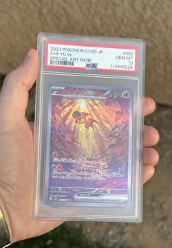 2023 Pokemon Japanese Clay Burst Chi-Yu ex SAR #092 PSA 10 Gem Mint SV2D - Image 3