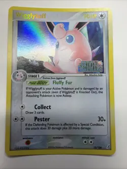 2006 Pokemon Crystal Guardians Stamped Holo 13/100 Wigglytuff Nm - Image 1