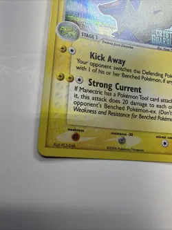 Pokemon TCG Manectric EX Crystal Guardians 8/100 Reverse Holo Holo Rare NM - Image 2