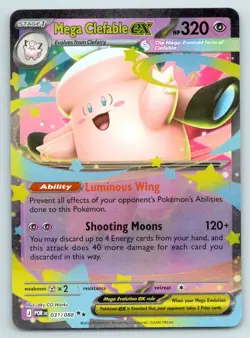 Pokemon Mega Clefable ex - ME03: Perfect Order POR Holo 031/088 NM - Image 1