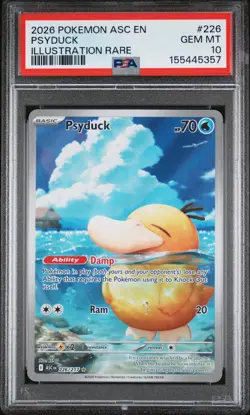 PSYDUCK Ascended Heroes Illustration Rare #226 PSA 10 Pokemon [Nostalgium] - Image 1
