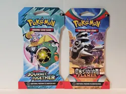 Pokemon TCG Booster Pack Lot – Obsidian Flames + Journey Together 2 Pack Bundle - Image 1