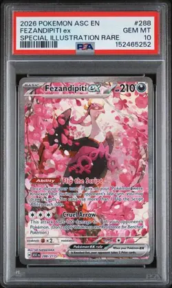 FEZANDIPITI EX Ascended Heroes Special Illustration Rare #288 PSA 10 Pokemon - Image 1