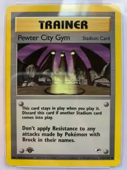 Pokemon Pewter City Gym 1st Edition - Gym Heros - 115/132 - PSA 9 - Image 2