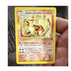 Pokemon Blaine's Arcanine Gym Challenge Holo Rare 1/132 90 HP English 2000 WotC - Image 1