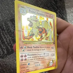 Pokemon Blaine's Arcanine Gym Challenge Holo Rare 1/132 90 HP English 2000 WotC - Image 2