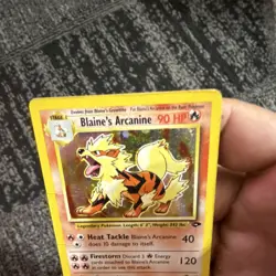 Pokemon Blaine's Arcanine Gym Challenge Holo Rare 1/132 90 HP English 2000 WotC - Image 3