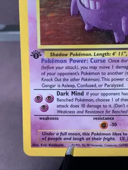 Pokemon TCG 1st Edition Gengar 5/62 Fossil Set Holo Rare VTG WOTC 1999 - Image 5