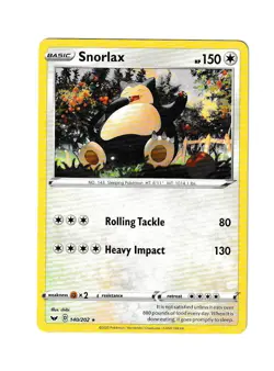 SNORLAX 140/202 Non-Holo R SWORD & SHIELD NM POKEMON - Image 1