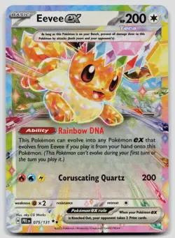 Eevee ex 075/131 Prismatic Evolutions Pokemon NM - Image 1