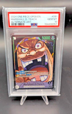 Marshall.D.Teach (081) (Parallel) (PSA 10) OP09-081 One Piece TCG English - Image 1