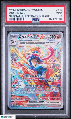 2024 Pokemon Twilight Masquerade Greninja EX Special Illustration PSA 9 214/167 - Image 1