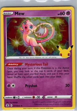 Mew 011/025 Holo Celebrations - Pokemon Card - NM - Image 1
