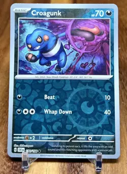 Croagunk 130/198 SV1 Scarlet & Violet Base Reverse Holo Pokemon Card NM - Image 1