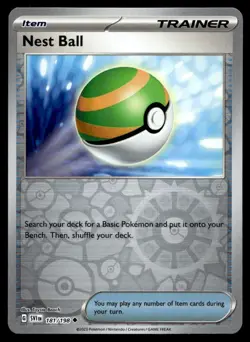 Nest Ball 181/198 Pokemon Card Scarlet & Violet Uncommon Trainer Rev Holo NM FS - Image 1