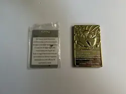 Jigglypuff Pokemon 23K Gold Plated Trading Card 1999 Burger King w/ COA - Image 2