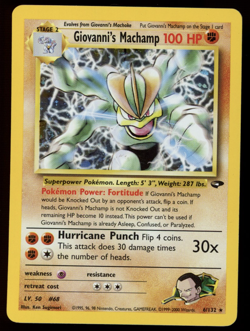 GIOVANNI'S MACHAMP 2000 Pokemon Gym Challenge Holo Rare Holofoil #6/132 - Image 1