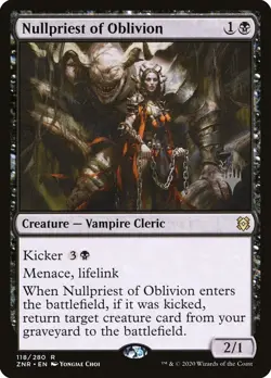 MTG NULLPRIEST OF OBLIVION EXC - SACERDOTESSA DEI NULLI DELL'OBLIO - ZNR PP - Image 1