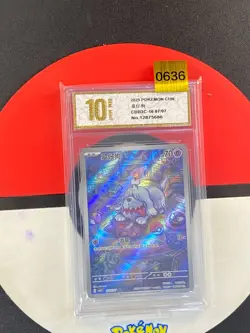 2025 Pokemon TCG Chinese Gem Pack Vol.3 CBB3C-16 07/07 Greavard Grade10 - Image 1