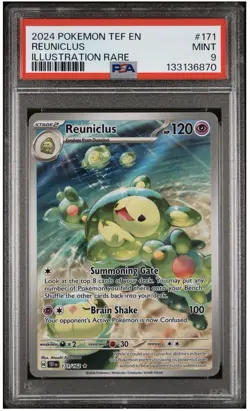 2024 POKEMON REUNICLUS #171 TEMPORAL FORCES ILLUSTRATION RARE PSA 9 - Image 1