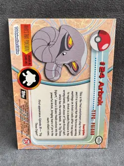 Arbok Pokemon 1999 Topps #24 Black Logo TV Animation Edition Holo Foil MP - Image 2