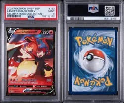 2021 POKEMON LANCE'S CHARIZARD V SWSH133 BLACK STAR PROMO 133 CELEBRATIONS PSA 9 - Image 3