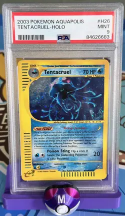 Tentacruel 2003 Pokemon Aquapolis #H26/H32 Holo Rare PSA 9 Mint - Image 1