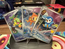 Pokemon TCG Set Of 3 First Partner Illustration Series 1 Gen 4 Sinnoh Starters - Image 1