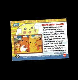 Pokemon vintage Pikachu's vacation Racing Cheek to Cheek TOPPS - Image 2
