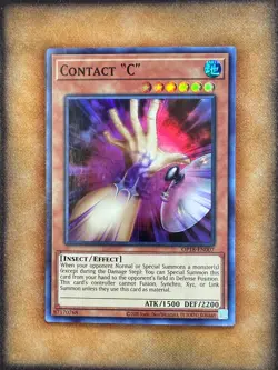 Yugioh Contact "C" OP18-EN007 Super Rare NM - Image 1