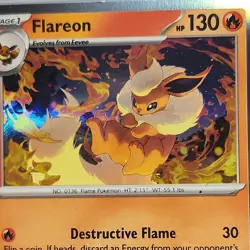 Flareon 136/165: SVI- SCARLET & VIOLET 151 Holo Rare Pokemon Card TCG CCG NM/M - Image 2