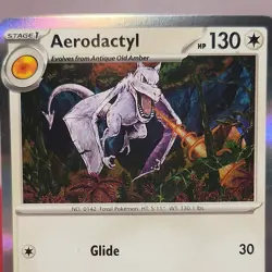 Aerodactyl 142/165 Scarlet & Violet 151 Pokemon Holo Foil Rare Pokemon Card TCG - Image 2