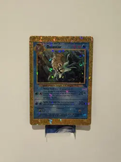 Omastar Fossil 40/62 - HOLO Prism Vintage Pokemon Golden Sticker Card - Image 1