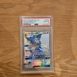 PSA 10 Lycanroc GX SV67/SV94 Pokemon Hidden Fates Full Art Holo Card - Image 1