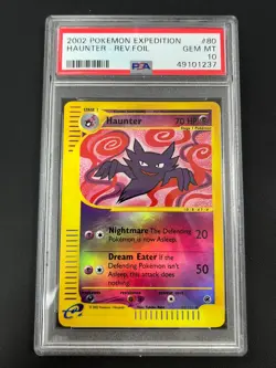 PSA 10 Reverse Holo Haunter #80 Expedition Uncommon Pokemon 2002 GEM MINT Pop 20 - Image 1