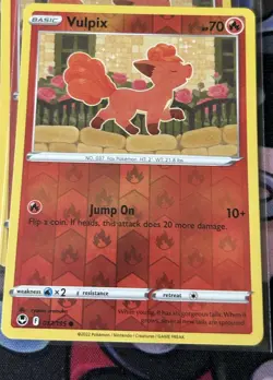 Vulpix - 017/195 - Reverse Holo - Silver Tempest - NM/M - Pokemon Card - Image 1