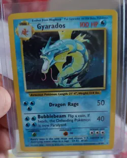 Gyarados Holo Rare Pokemon Card unlimited Base Set 6/102 HP - Image 1