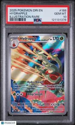 2025 Pokemon Dri EN-Destined Rivals Hydrapple Illustration Rare PSA 10 188/182 - Image 1