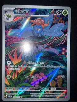 Pokemon TCG Gloom 198/197 Obsidian Flames Holo Illustration Rare Card LP - Image 1
