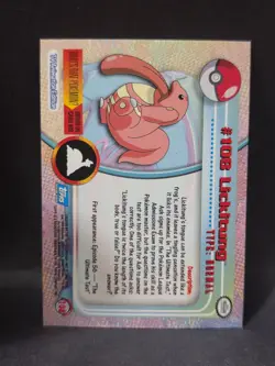Lickitung #108 Blue Logo Topps Holo Foil TV Animation Pokemon Card - Image 2