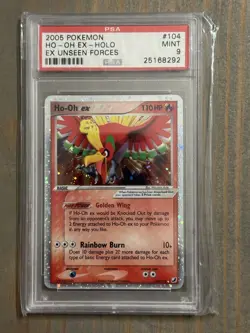 2005 Pokemon Ho Oh EX HOLO Unseen Forces Ultra Rare Holo PSA 9 MINT #111451007 - Image 1