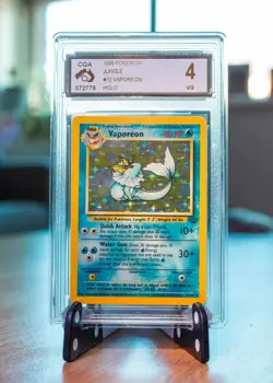 1999 Pokemon TCG Vaporeon Jungle VG CGA 4 HOLO - Image 1