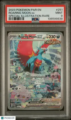 2023 Pokemon Paradox Rift Roaring Moon EX Special Illustration PSA 9 251/182 - Image 1