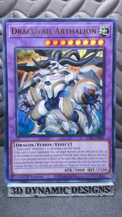 | Yugioh Dracotail Arthalion JUSH-EN006 1st Edition Ultra Rare NM/M 🔥 | - Image 1