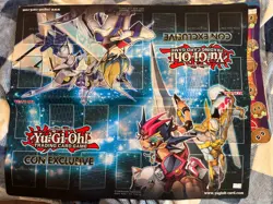 Yugioh 2013 Con Exclusive YUMA AND ASTRAL Two-Player playmat VERY RARE - Image 1