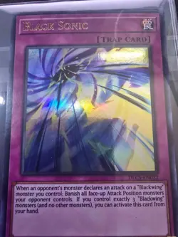 YuGiOh Trap Card Black Sonic DLCS-EN032 1st Edition Ultra Rare Gold Name - Image 1