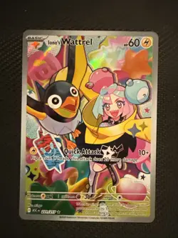 Iono's Wattrel Illustration Rare Full Art Holo Card 231/217 Pokemon Card - Image 1