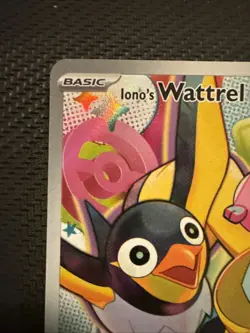 Iono's Wattrel Illustration Rare Full Art Holo Card 231/217 Pokemon Card - Image 2